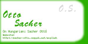 otto sacher business card